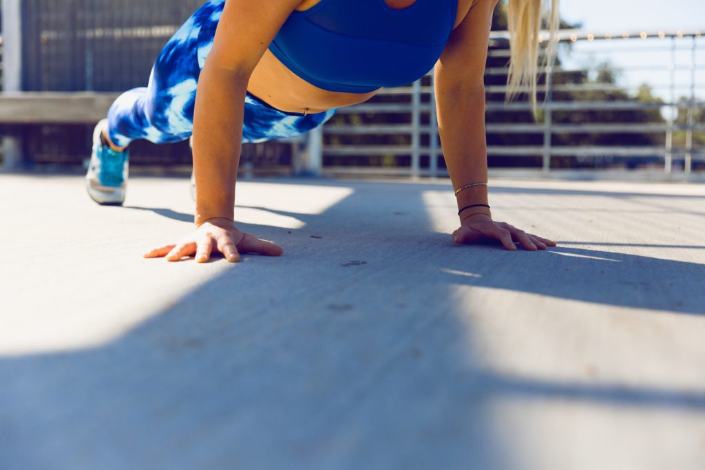 Woman planking