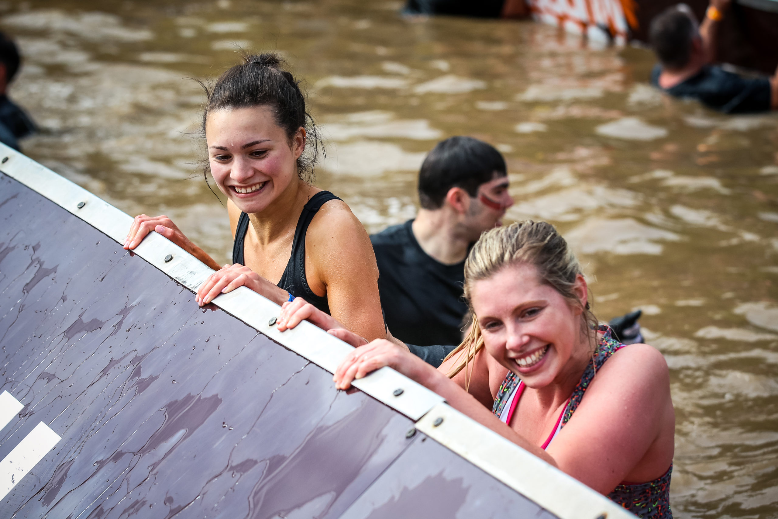 Two women in water