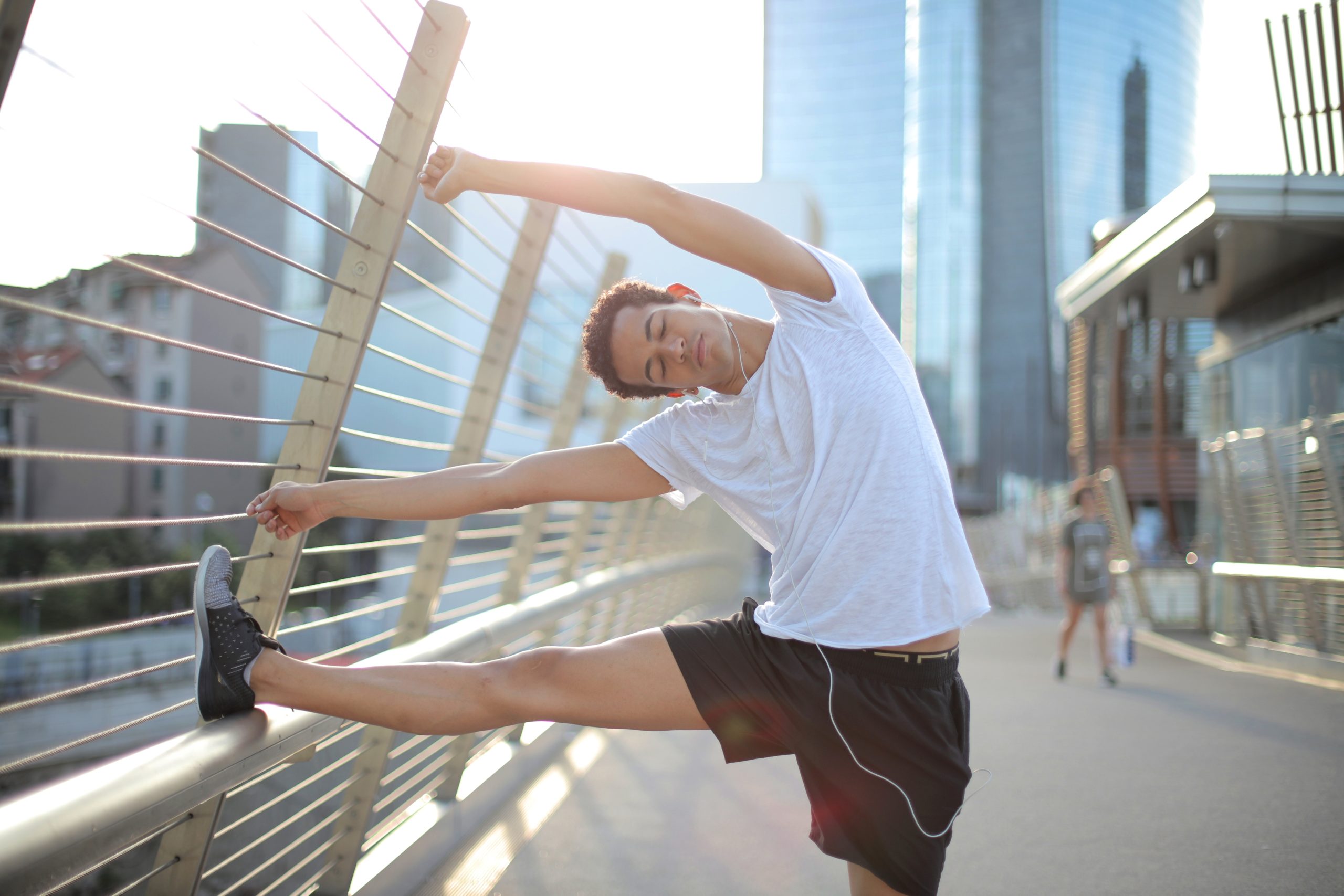 Man stretching