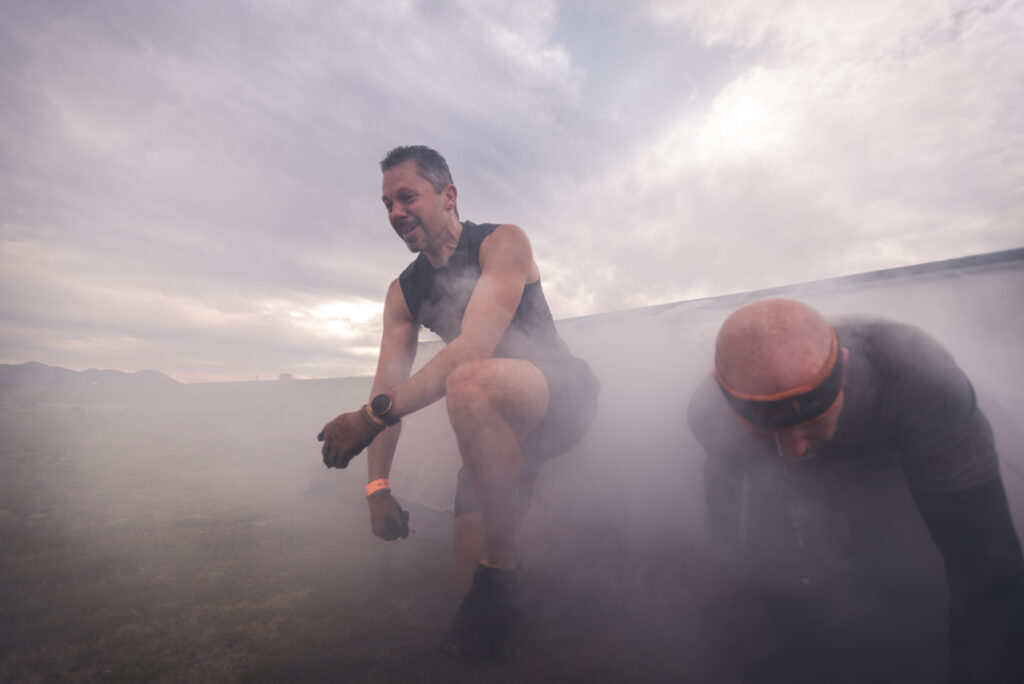 wo men emerging cry baby obstacle