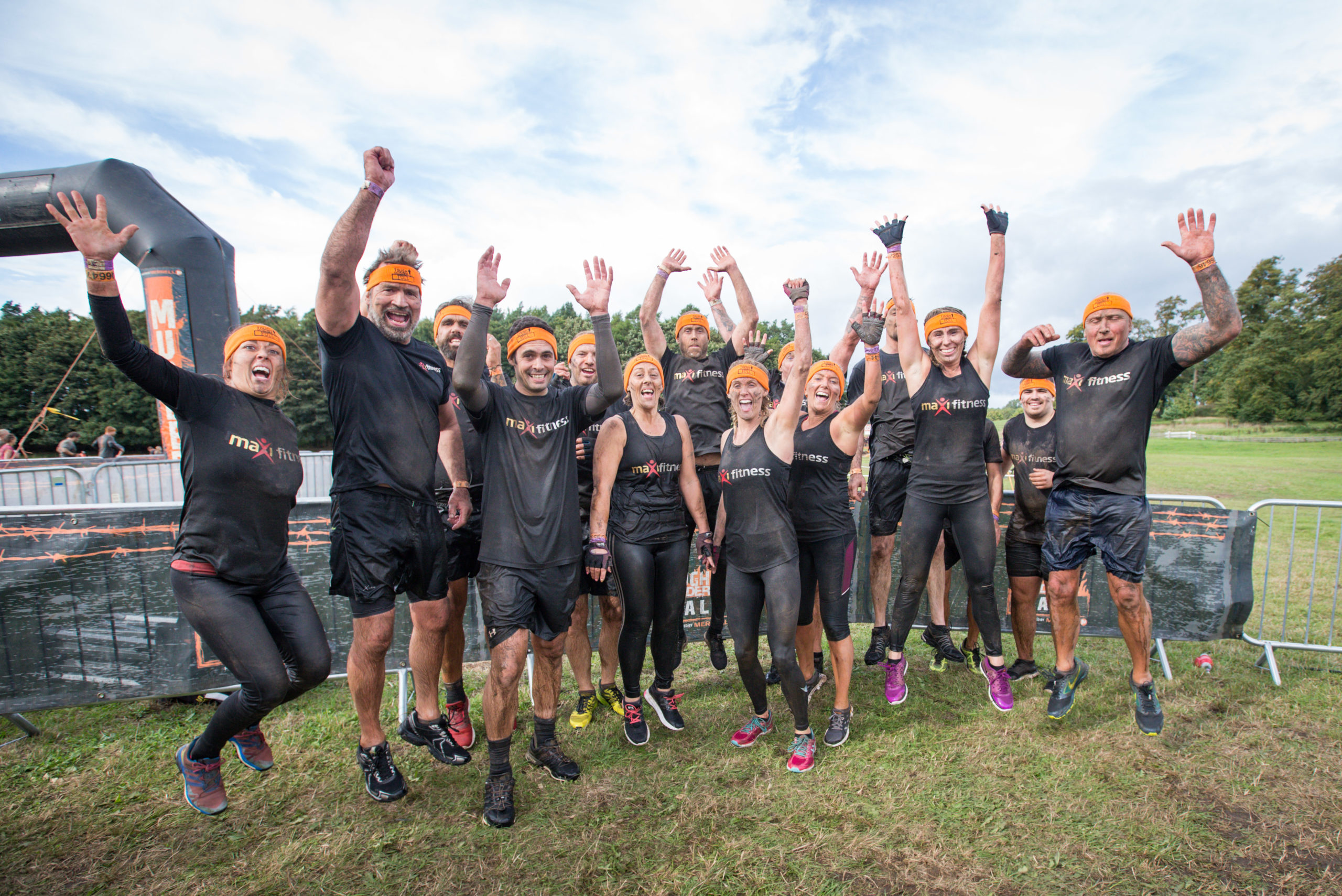 team and group at tough mudder
