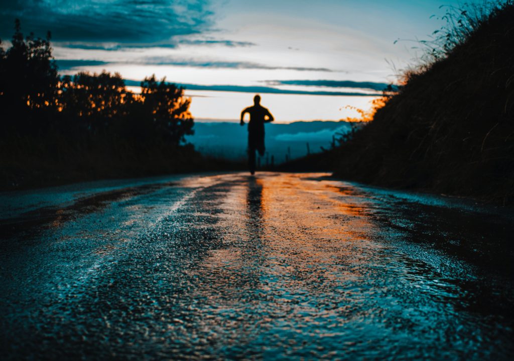 Runner's silhouette
