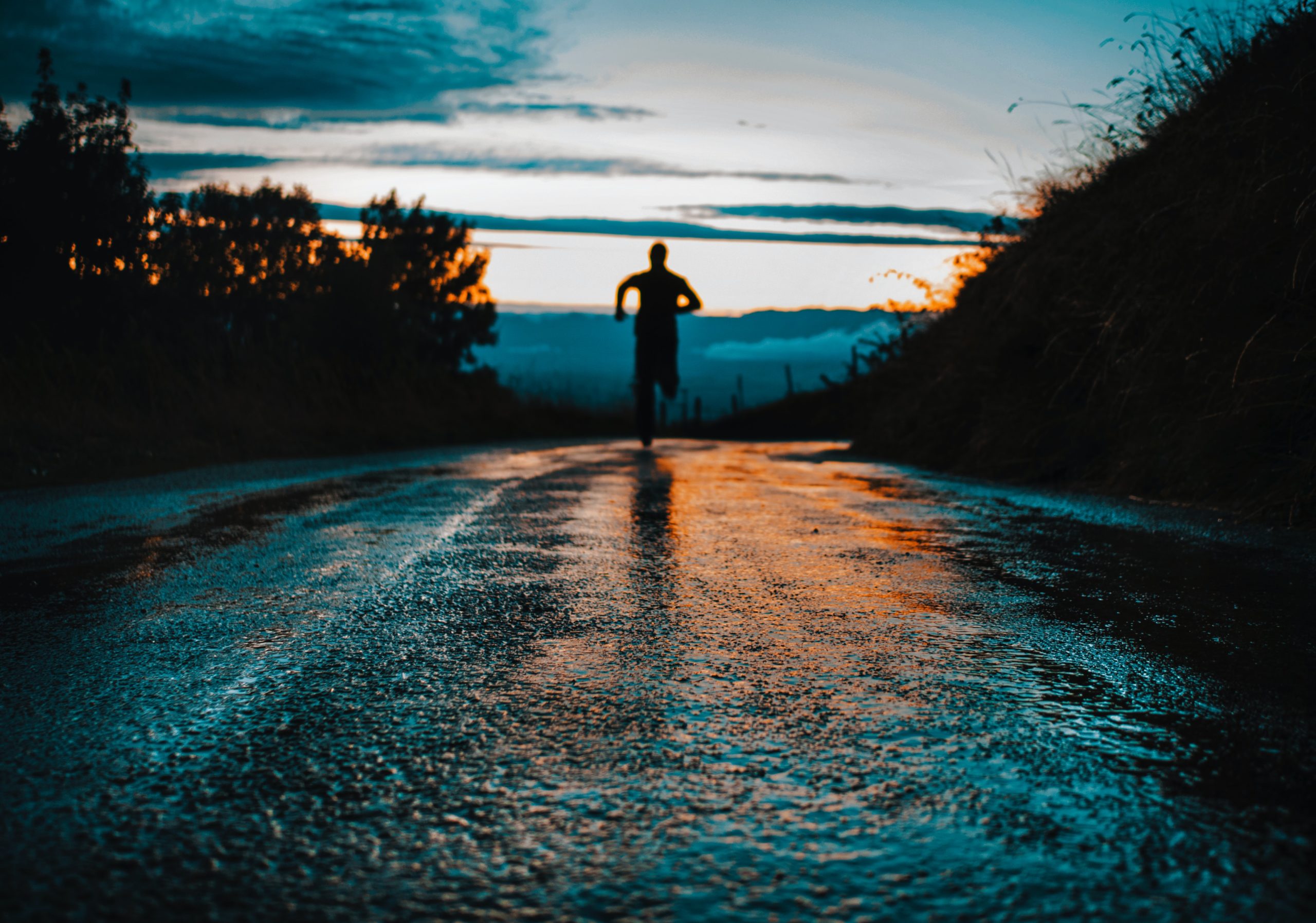 Runner's silhouette