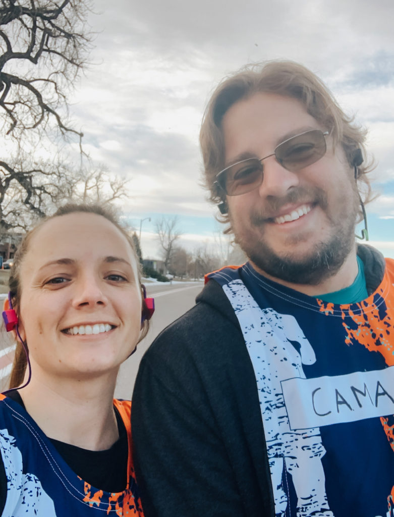 man and woman smile endurance event