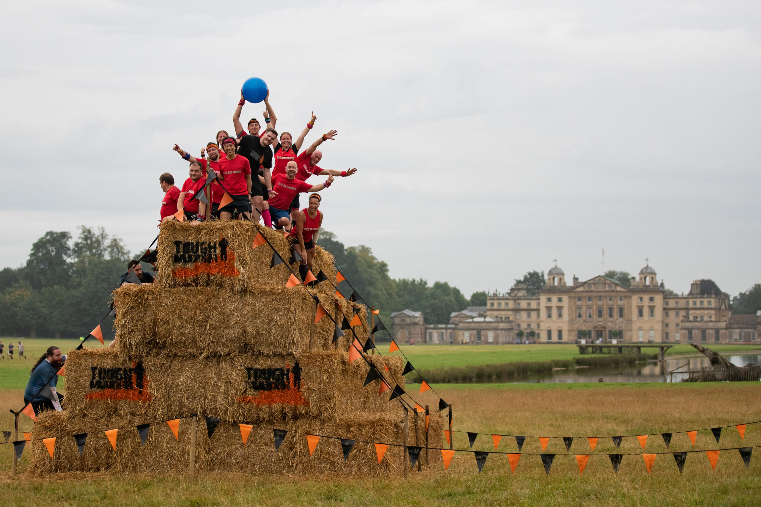 team on mountain obstacle