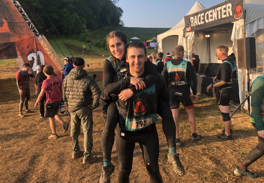 couple at obstacle event
