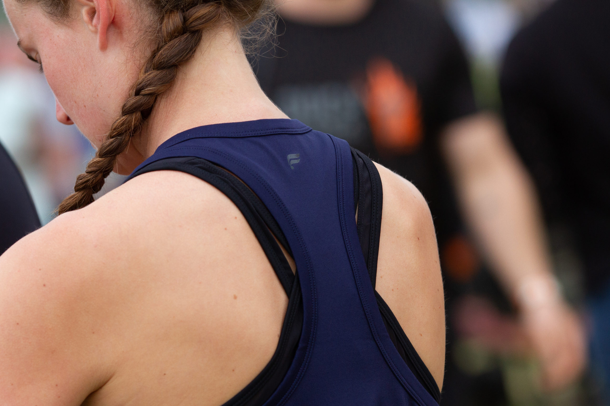 Woman wearing fabletics sportsbra