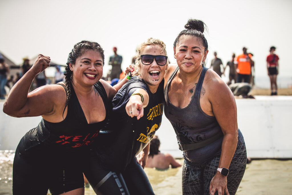 women galentine's mud run