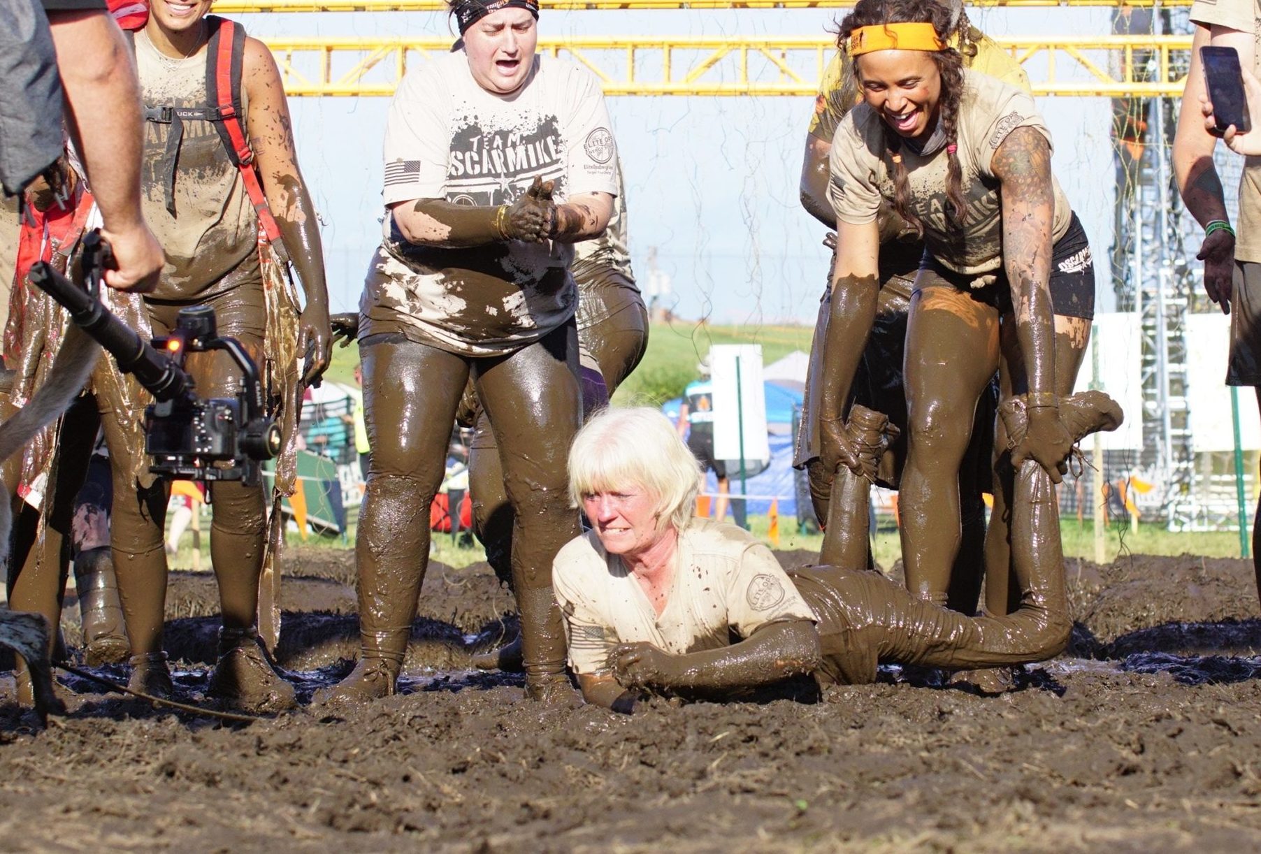 woman mud run