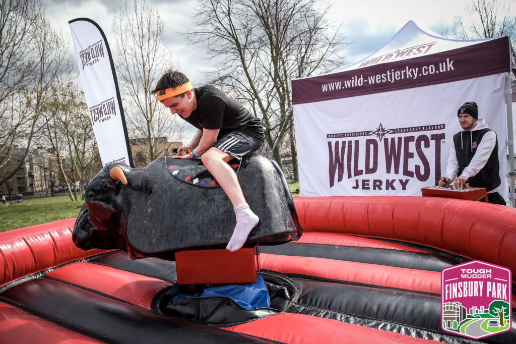 man on wild west bucking brono