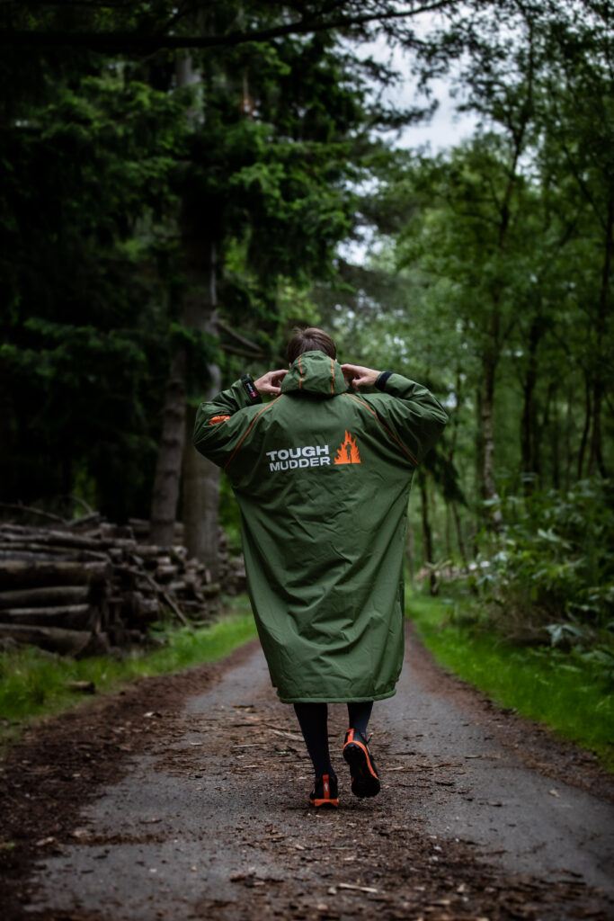 man in wood in dry robe
