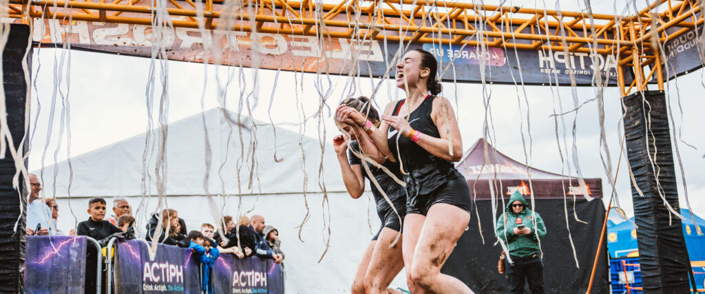 Participants screaming while running through the Electroshock Therapy